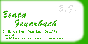 beata feuerbach business card